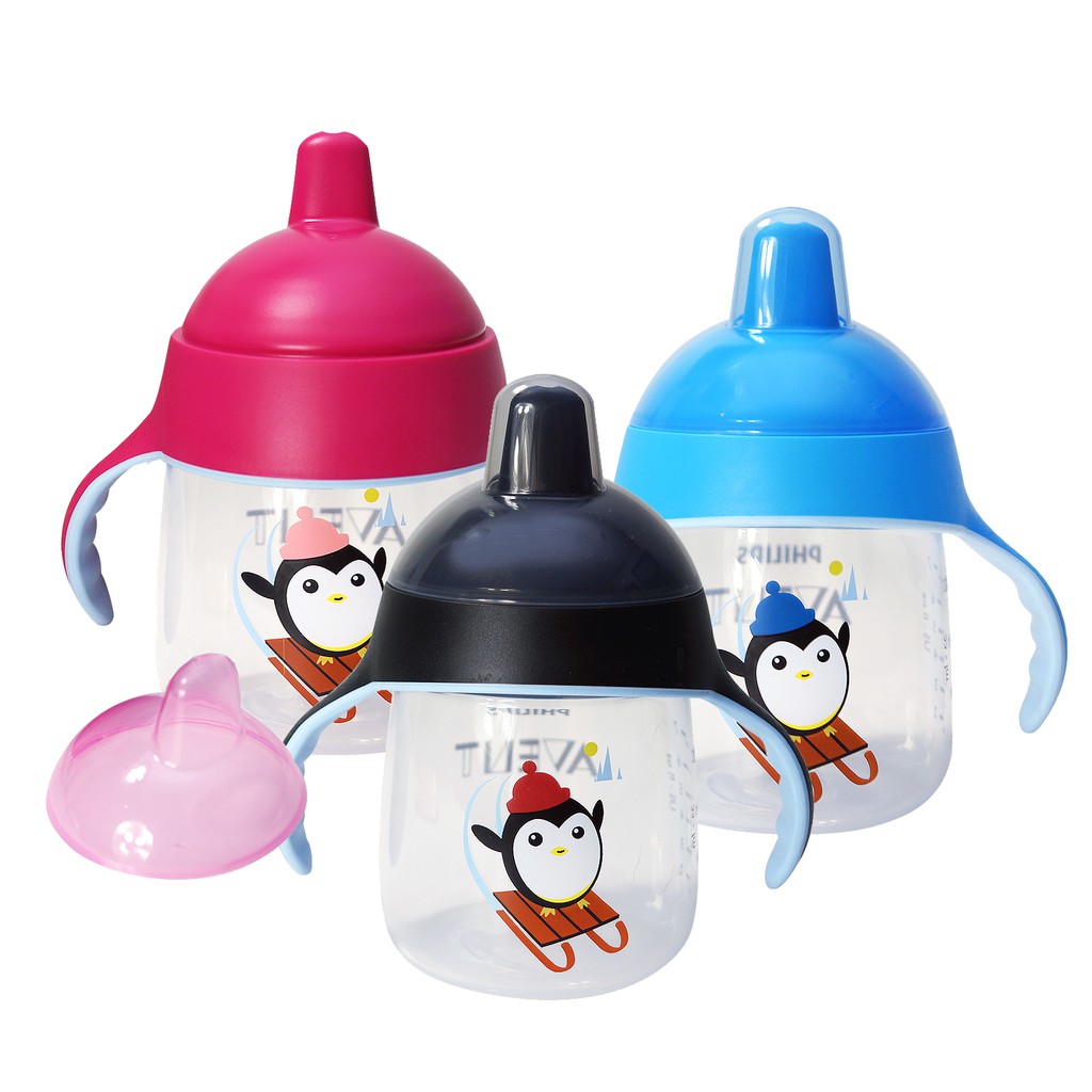 AVENT 企鵝鴨嘴吸口水杯260ML 12個月以上寶寶適用 輕鬆吸 不漏水 幫助寶寶輕鬆轉換水杯
