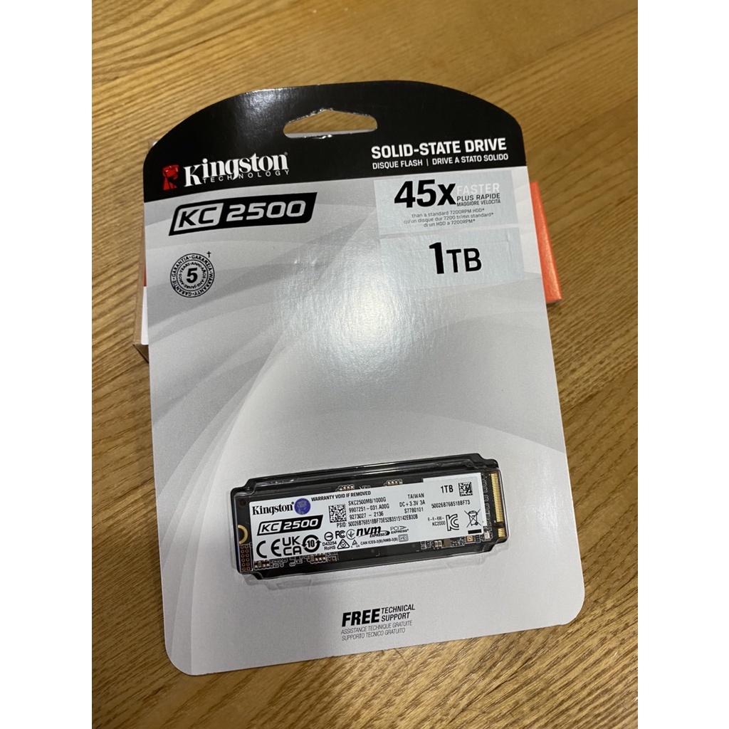 Kingston金士頓 KC2500 1TB M.2/五年保/SSD固態硬碟