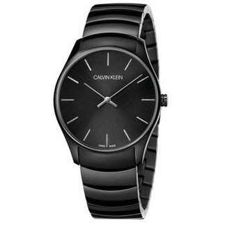 Calvin Klein CK 女 簡約黑鋼腕錶(K4D22441)