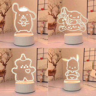 新品上架 三麗鷗系列小夜光 美樂蒂 玉桂狗可愛卡通檯燈 生日禮物 交換禮物