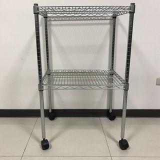 60 x 45 x 100 cm 二層鍍鉻鐵力士收納架 (含輪子) 收納架 置物架 鐵力士架 二層架 落地架 收納 置物