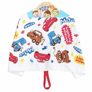 日本進口迪士尼 DISNEY 汽車總動員閃電麥坤 CARS 圍兜 毛巾(25×47cm)