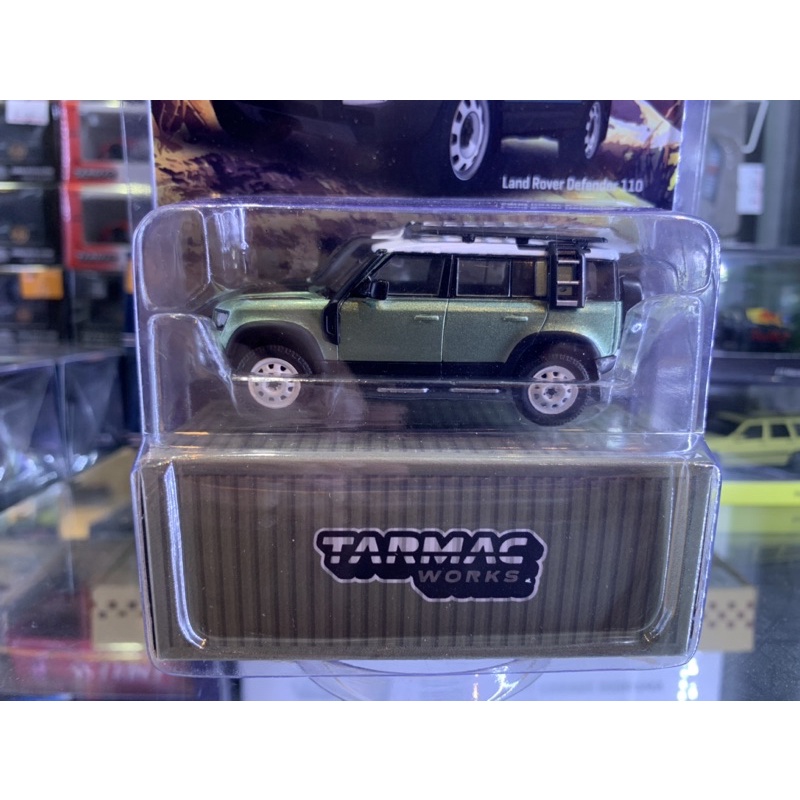 Tarmac Works 1/64 模型車 Land Rover Defender 110 綠