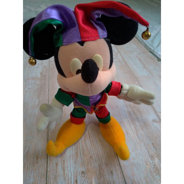 日本迪士尼Disney帶回_小丑造型Micky米奇娃娃公仔_二手