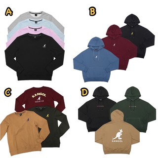 帝安諾-實體店面 KANGOL 袋鼠 棉質 大logo 帽Ｔ 衛衣 大學T 黑色 黃色 奶茶 藍色 60551067