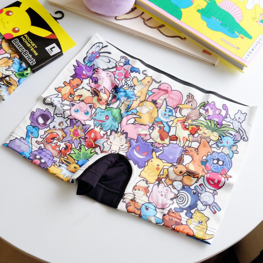 【寶可夢Pokémon】⭐️ 🇯🇵日本商品 滿滿神奇寶貝大集合四角褲 無縫內褲 日落小物 生日禮物