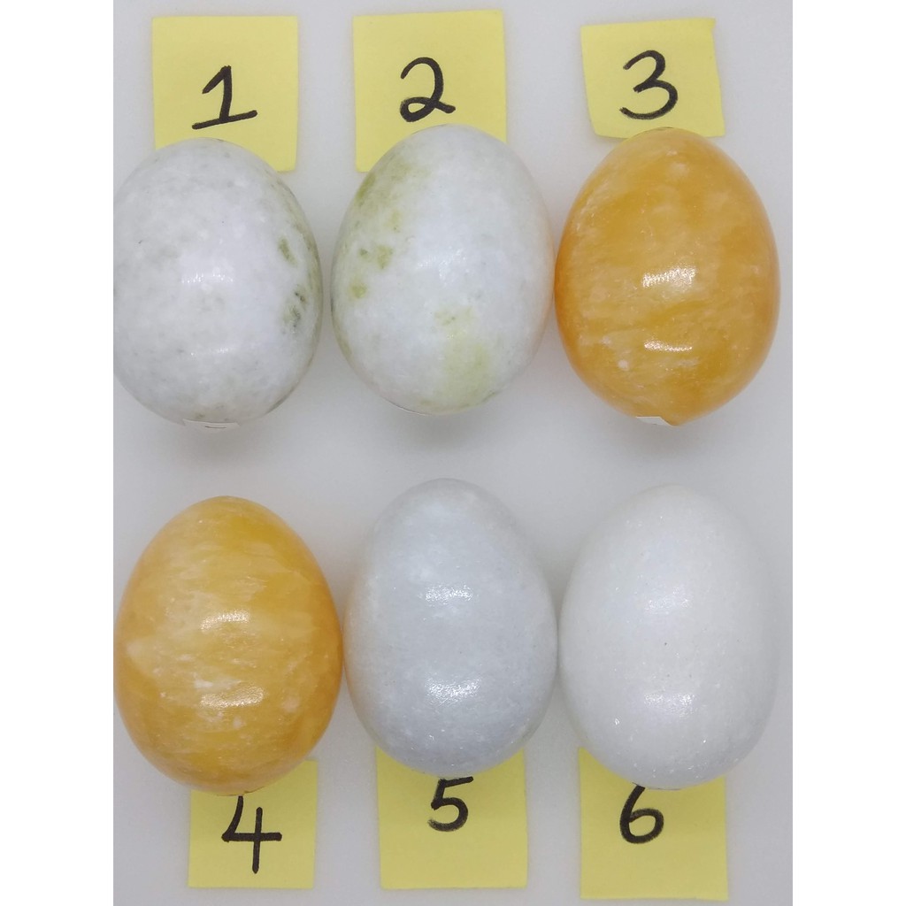 天然玉石雞蛋1,2藍田玉蛋3,4米黃玉蛋5,6四川白黃水晶球原礦原石蛋擺件增強氣場有求必應