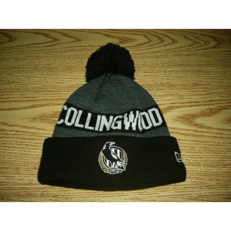 (缺貨) AFL毛帽 NEW ERA Collingwood Magpies 黑色 灰色