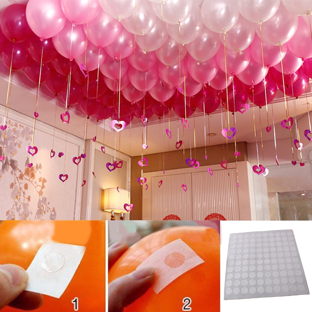100貼/1張氣球膠點雙面膠帶點膠帶生日婚禮氣球裝飾藝術 DIY用品