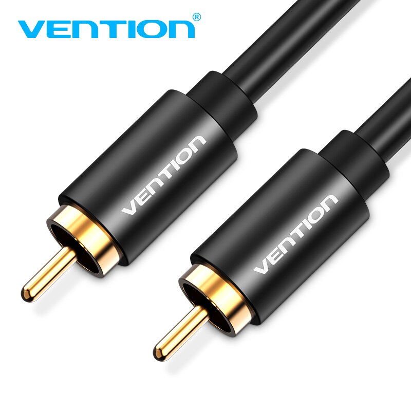 Vention RCA 電纜 RCA 公頭到 RCA 公頭 SPDIF 同軸電纜立體聲音頻電纜線 1.5m 2m RCA