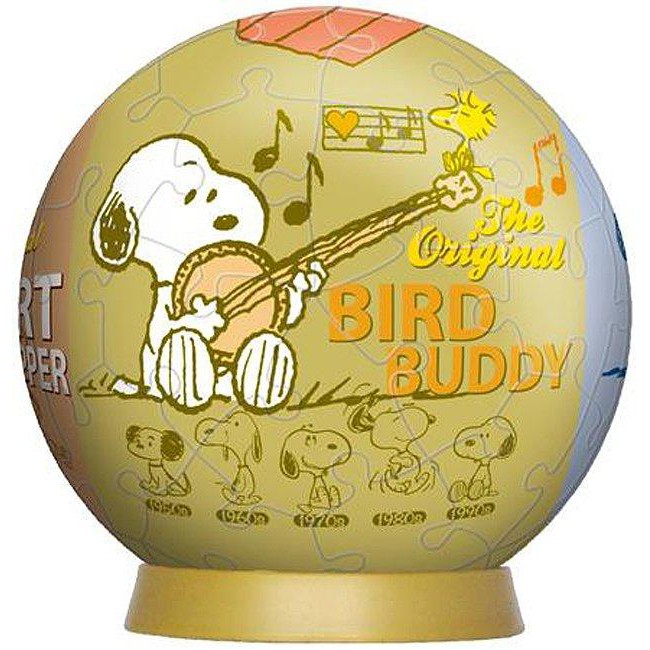 日版．SNOOPY 史努比 60片3D球型絕版拼圖，2003-384