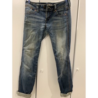 SOMEONE JEANS反摺丹寧牛仔褲