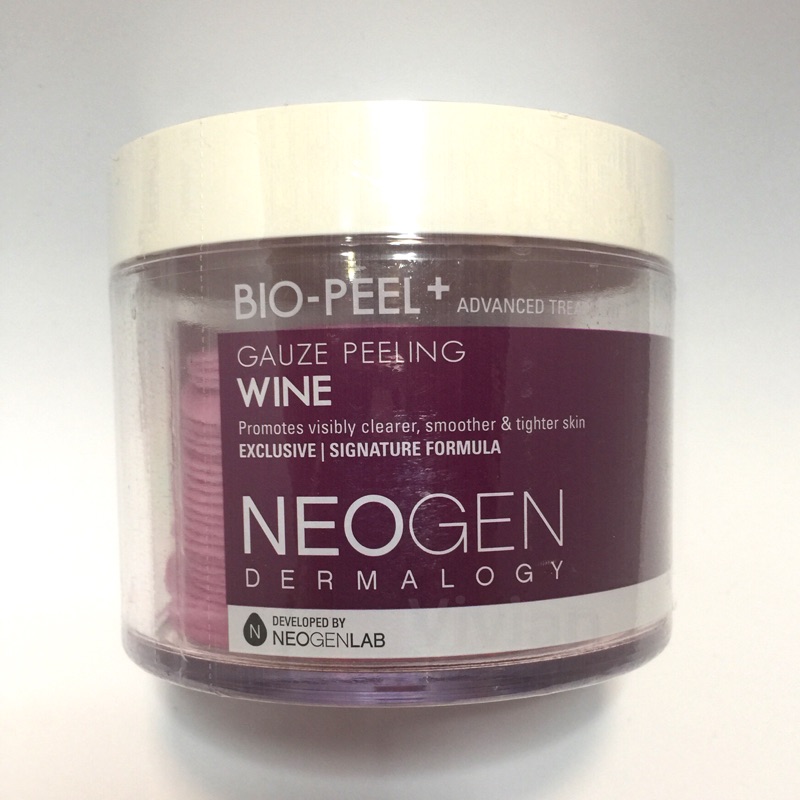 現貨 韓國帶回 Neogen dermalogy紫色紅酒 去角質淨白高導入擦拭紗布面膜