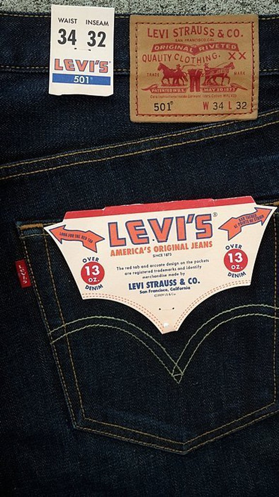 西方不敗全新美國版J.Crew限定Levi's 501 0832經典排釦直筒牛仔褲 Levis 洗色款 皮標 W34