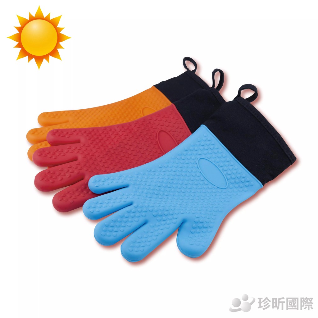 居家矽膠防燙手套 1隻入 顏色隨機 手套 防燙手套 烘焙手套【晴天】