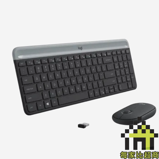 Logitech 羅技 MK470 超薄 無線 鍵盤滑鼠組 石墨灰 【每家比】