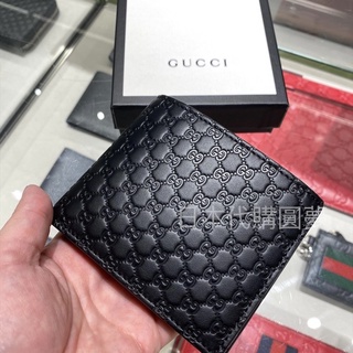 全新 Gucci 古馳 GG logo 牛皮 黑色 男用 短夾 皮夾 信用卡夾 保證真品 正品 薄型 6卡 8卡 錢包
