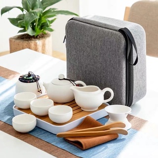 旅行茶具套裝🍁【銘匠】旅行茶具組 茶具茶壺 便攜式旅行茶具陶瓷功夫茶具套裝一壺四杯戶外家用泡茶壺定製logo