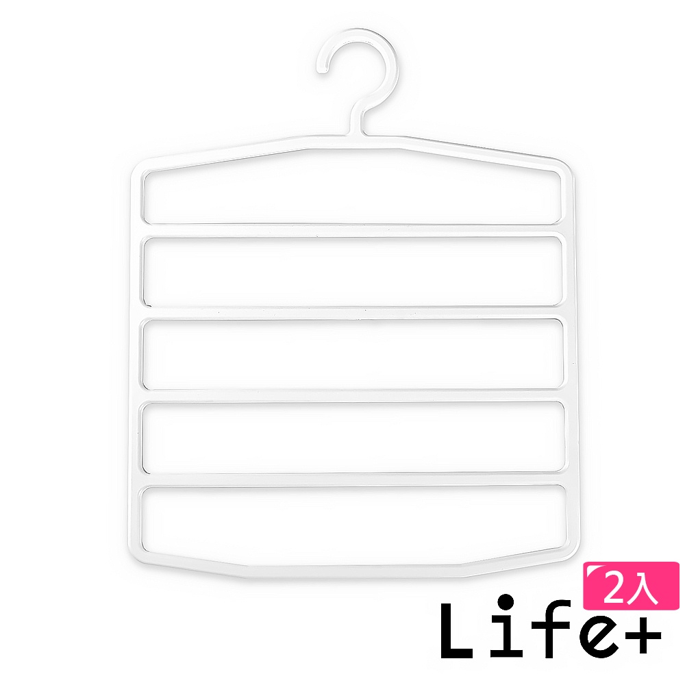 台灣現貨24H出貨【Life+】極簡系五層衣褲收納架(2入組)