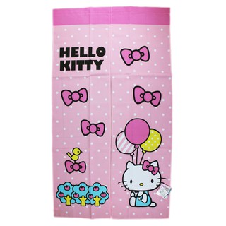 卡漫城 - Hello Kitty 長 門簾 粉白點 氣球 150 x 85 cm ㊣版 台灣製 凱蒂貓 窗簾 蝴蝶結