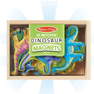 【Melissa & Doug 瑪莉莎】恐龍造型木質磁鐵貼(20pcs)