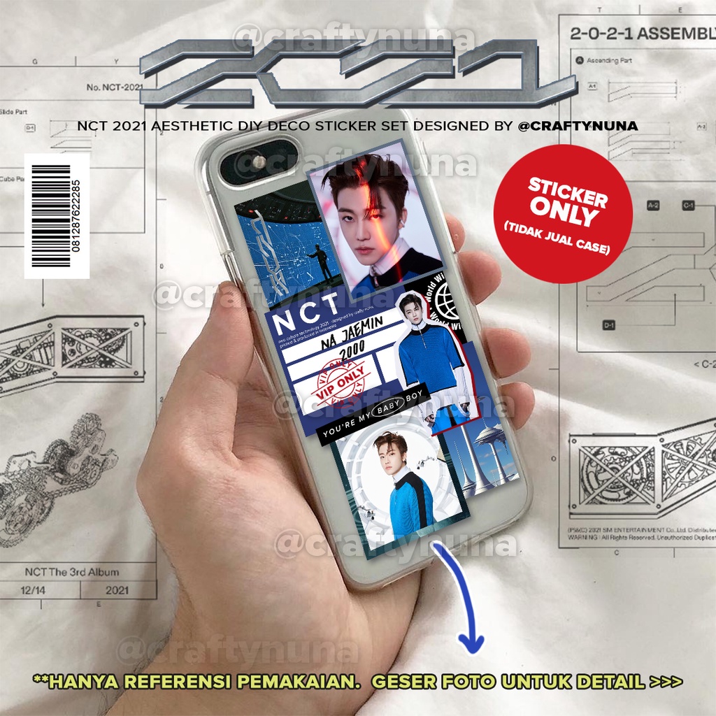 21 個成員 NCT 2021 貼紙美學 DIY 套裝裝飾貼紙盒 hp 美學夢想 127 wayv 宇宙日記套裝