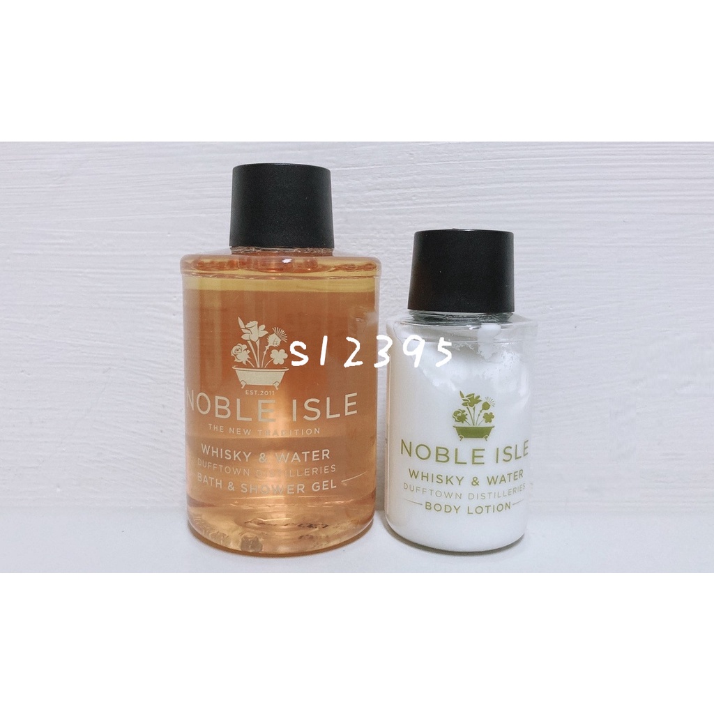 NOBLE ISLE 威士忌&amp;水沐浴膠 75ml 威士忌&amp;水身體乳 30ml