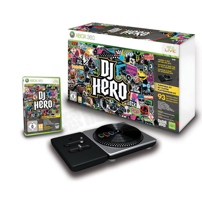 【二手遊戲】XBOX360 原廠 DJ HERO DJ英雄 混音器同捆 無線轉盤 含遊戲【台中恐龍電玩】