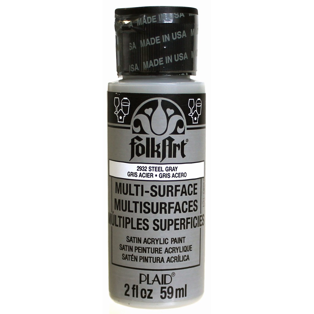 FolkArt 中灰色 Medium Gray 59 ml M-S Satin 多重表面絲光 壓克力顏料 - 2933