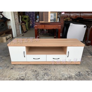 香榭二手傢俱*全新精品 原木雙色5尺 電視矮櫃-平面電視櫃-客廳櫃-沙發櫃-置物櫃-收納櫃-視聽櫃-音響櫃-TV櫃-長櫃