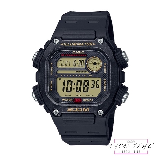 CASIO 卡西歐 粗曠 硬派 大錶徑 電子錶 橡膠帶款 黃面 黑色 DW-291H-9A [ 秀時堂 ]