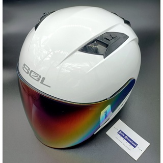 SOL SO-7 素色 亮面 安全帽 四分之三 半罩 全罩 可變式 抗UV鏡片 遮陽鏡 雙D扣 LED 警示燈 SO 7