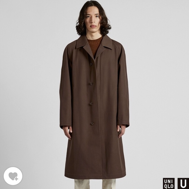 &lt;降價&gt;Uniqlo U 2019 AW  BLOCKTECH 寬版大衣 LEMAIRE聯名款 羊毛混紡 咖啡色 男女