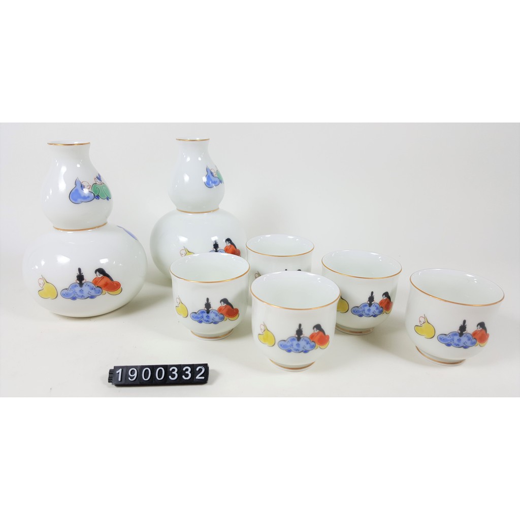日本深川製磁清酒壺杯組葫蘆造型酒壺2壺5杯紙盒裝- 1900332 | 蝦皮購物