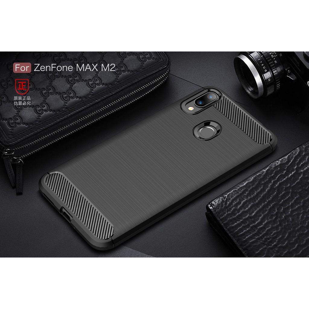 華碩 ASUS ZenFone Max M2 ZB633KL 碳纖維 髮絲紋 拉絲紋 TPU 手機殼 防摔殼