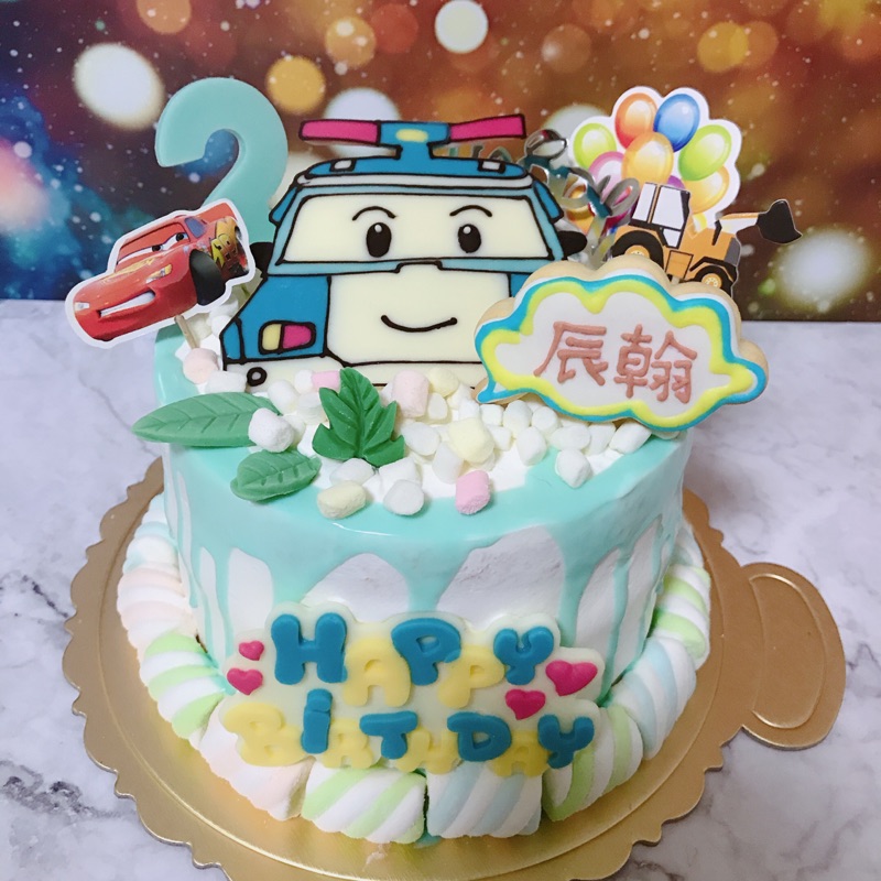 六吋波力警車造型蛋糕 板橋新埔站