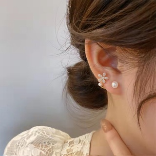 【SeDUIRE】現貨 韓國設計款 天使般的輕吻 花朵珍珠｜耳環