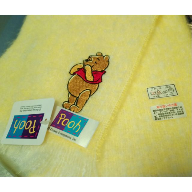 日本購回 正版 Pooh 維尼熊 圍巾