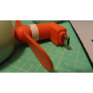 橘色安卓隨身攜帶usb小頭風扇手機可用