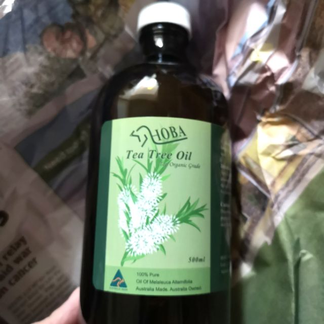 澳洲購入 HOBA100％有機茶樹精油 500ml 全新