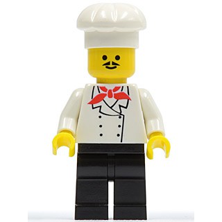 樂高人偶王 LEGO  經典城市系列/廚師#6411  chef007