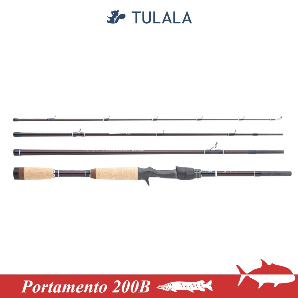 【搏漁所釣具】 Tulala Portamento 200B 槍柄旅行竿 6呎6 4節 泛用路亞竿 路亞重7g~56g