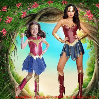 【新貨熱賣】神奇女俠角色扮演服裝 兒童成人表演出衣服 Wonder Woman 神力女超人親子狀 化妝舞會服裝 萬聖節C