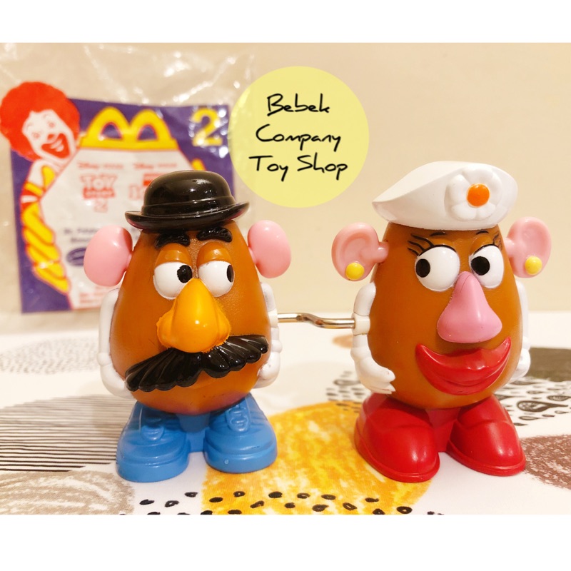 1999 McDonalds Disney toy story 迪士尼 玩具總動員 蛋頭先生 蛋頭太太 絕版玩具 麥當勞