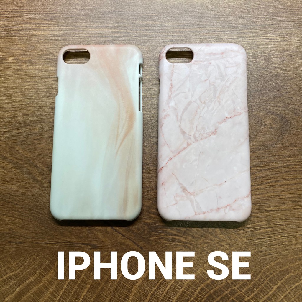 現貨 裸粉色大理石手機殼適用iphonese I7 I8 半包磨砂硬殼 蝦皮 Line購物