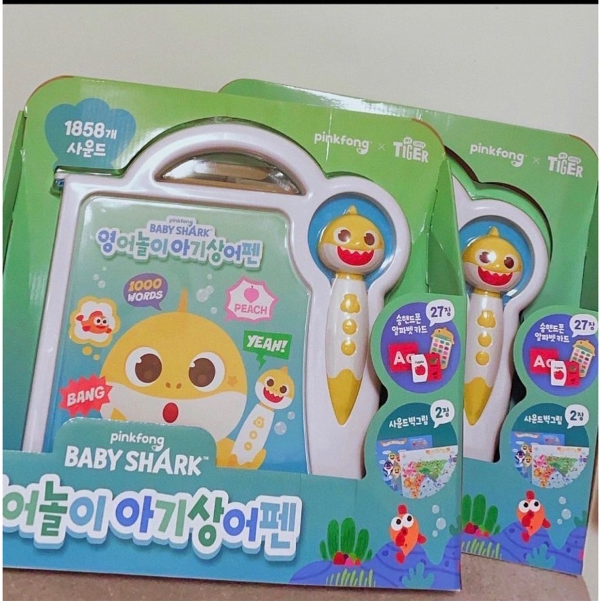 現貨+發票 韓國最新上市 baby shark 英文點讀筆 pinkfong 有聲書 音樂書 英文書 babyshark