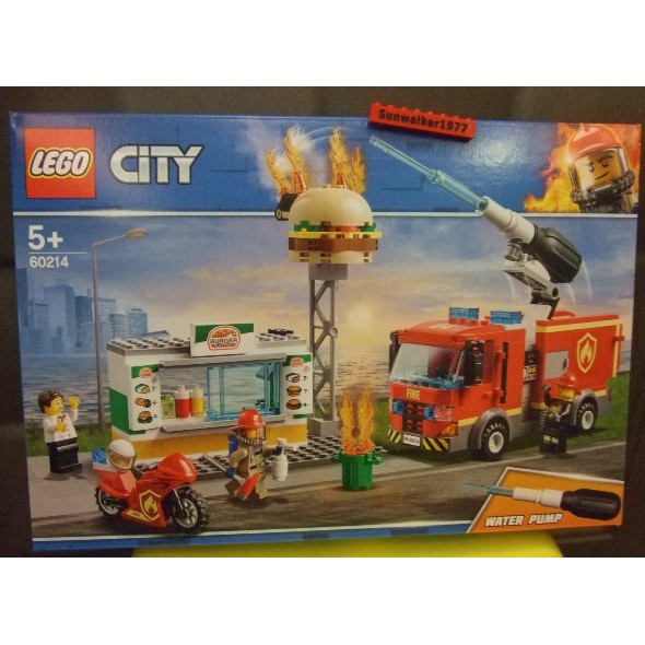 【積木2010】樂高Lego-全新未拆 60214 漢堡餐廳火災消防車救援 (城市消防系列)