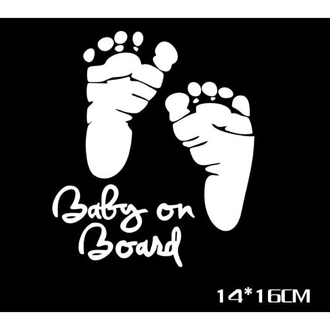 【特價出清】BABY ON BOARD 寶寶腳印 反光車貼 警示貼 裝飾貼紙 警示安全寶寶貼紙 TOYOTA HONDA