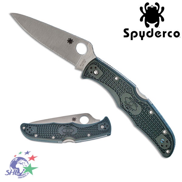 Spyderco 蜘蛛 - Endura 墨綠柄折刀 / ZDP189粉末鋼 / C10PGRE【詮國】