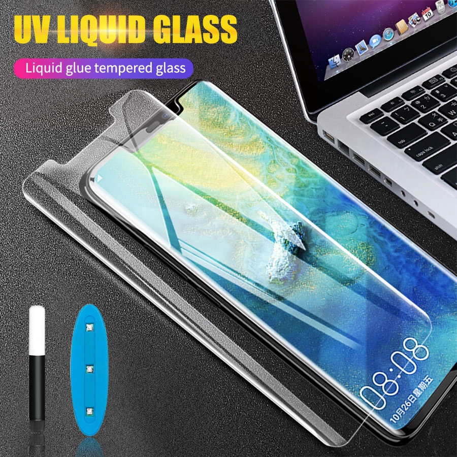 Lg V30 V40 V50 V50S G7 G8納米液體UV全膠玻璃屏幕保護膜